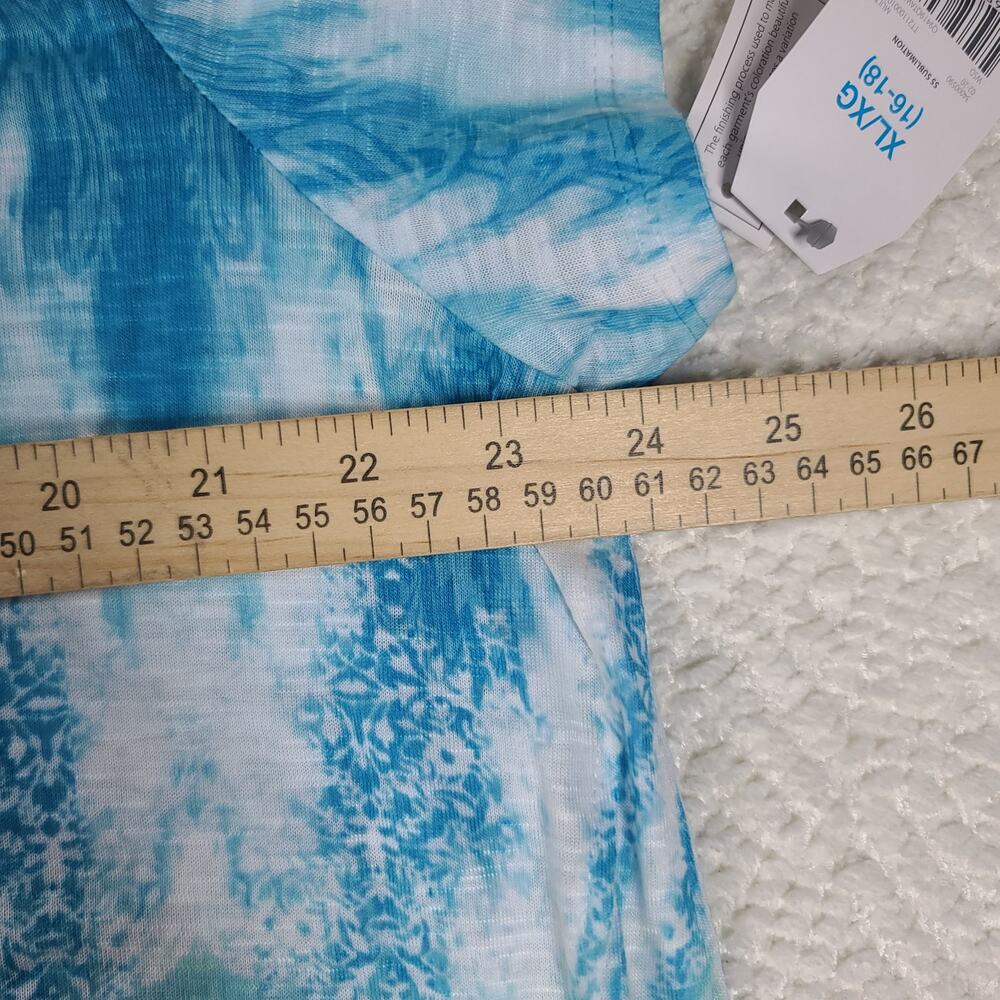 Time and Tru Boho Vibrant Vacation resort wear Shirts Size XL Flowy dopamine - Picture 12 of 16
